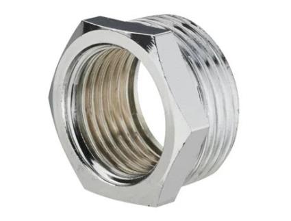 Redução de Radiador Cromado para Dreno Macho 15X21 1/2 Fêmea 08X13 1/4 NT NOYON & THIEBAULT