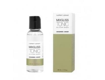 MIXGLISS Lubrificante de Silicone 2 em 1 e Tônico de Massagem Gengibre 50Ml