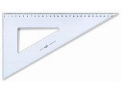 ARDA Squadra 60 30 Cm Uni Line Poliestireno Transparente