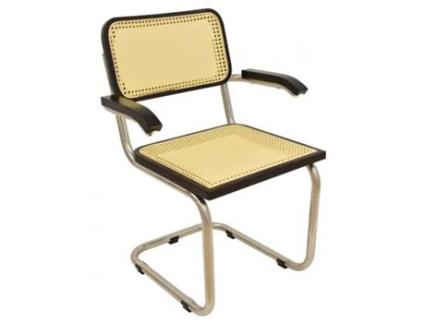 Conjunto de 4 Cadeiras Vintage em Aço e Palha Bege Ces IBERA HOME