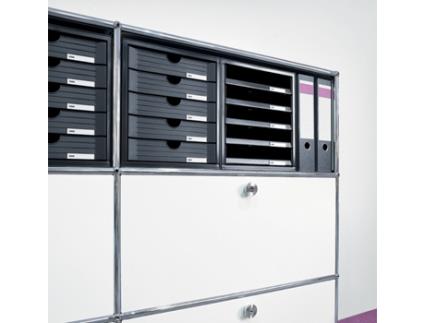 Caixa de Gaveta HAN Systembox Karma 5 Gavetas Cinza/Azul