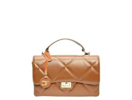 Mala de Mulher CARLA FERRERI Crossbody Cf Cognac Pele Castanho