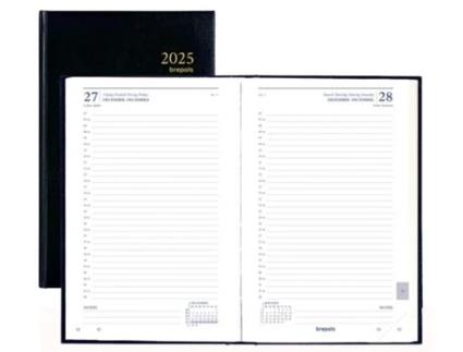 Calendário Diário BREPOLS Saturnus Basic 2025 Preto