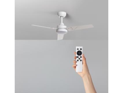 Techbrey Ventoinha de Teto LED Vacker 105cm Motor DC Tonalidade de Cor Selecionável