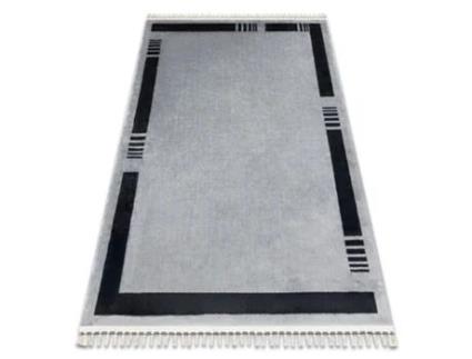 Tapete DYWANY LUSZCZOW Amour Cinza Moldura Moderno Poliéster Cinzento (118x180cm)