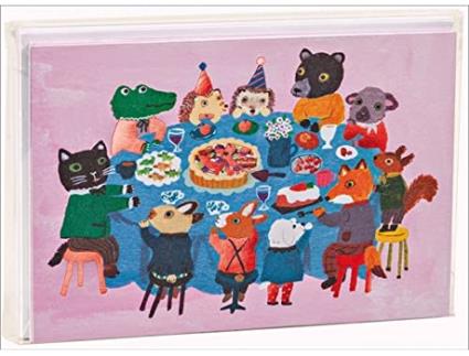 Livro Dinner with Friends Big Notecard Set de Kitagishi e Yumi (Inglês)