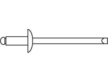 Rebite Cego CHEMITOOL Din 7337A 5X20 A2 Inox Passivado