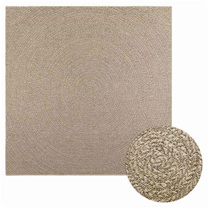 vidaXL Tapete ZIZUR bege 200x200 cm aspeto de juta interior e exterior
