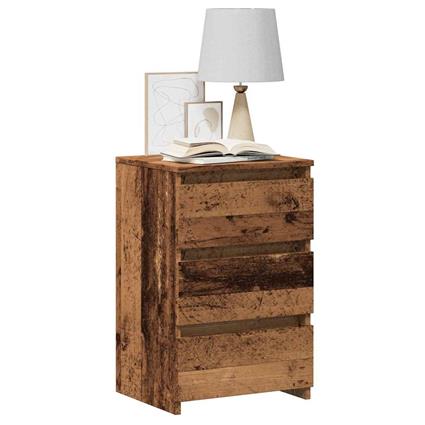 vidaXL Mesa de cabeceira madeira velha 40x35x62,5cm madeira trabalhada
