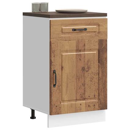 vidaXL Armário cozinha baixo Kalmar madeira artificial madeira velha