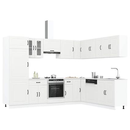 vidaXL 14 peças armário de cozinha conjunto Kalmar branca