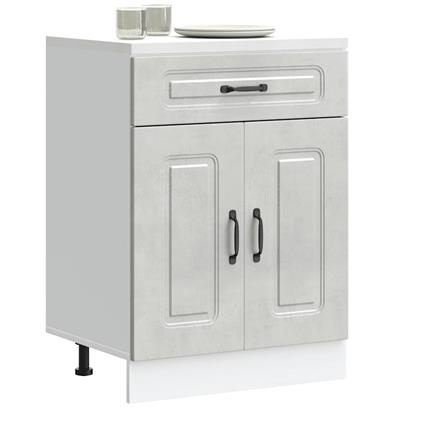 vidaXL Armário baixo de cozinha Kalmar betão madeira projetada cinza