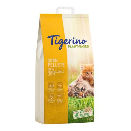 Tigerino Plant-Based Areia para gatos com aroma de pinho - 14 l
