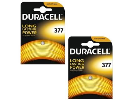 Conjunto de 2 Baterias de Óxido de Prata Duracell 377 1 5V ALPEXE