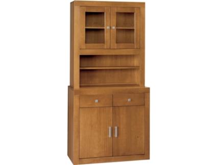 Armário com 4 Portas e 2 Gavetas Pinho Maciço MOBLIT Série Kalpe Medidas: 187X91X42 Cm Alturaxlarguraxprofundidade Cor Cereja