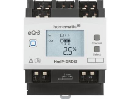 HMIP-DRDI3 montagem em trilho DIN dimmer de 3 canais HOMEMATIC IP