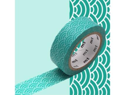Fita Adesiva para Ondas Seigaiha Verde 1,5 cmx7 M YOUDOIT