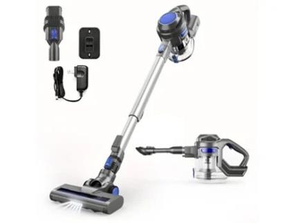 Aspirador de Pó Sem Fio MOOSOO Xl-618A Sucção Forte 12Kpa 30Min Máx Tempo de Execução Motor Sem Escovas 120W Copo Grande para Pó 1.3L