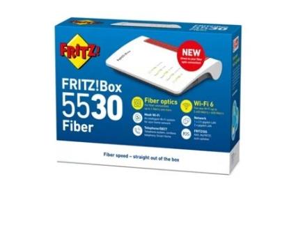 Ponto de Acesso FRITZ! FRITZ BOX 5530 FIBER WRLS (Branco - Wi-Fi - Wi-Fi 6 GHz - RJ11)