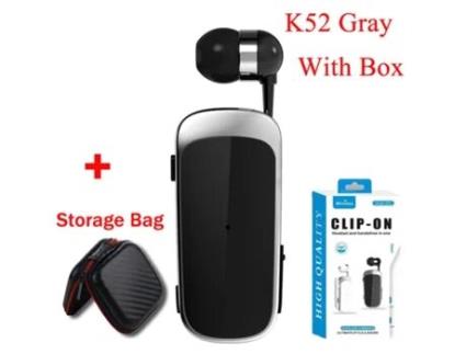 Auriculares Sem Fios com Clip Alerta de Chamadas Mãos-Livres 5.2