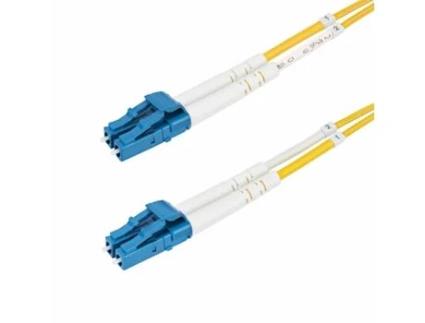 Cabo de fibra ótica duplex Lc para Lc Upc Os2 Singlemode 15M 9/125?m 100G Resistente à curvatura Baixa perda de inserção Cabo Lszh STARTECHCOM