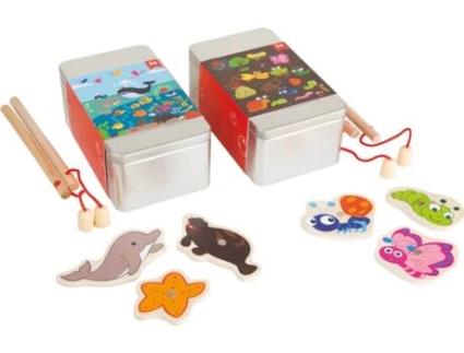 Jogo de Pesca em Caixa Metálica Conjunto de 2 3 Anos SMALL FOOT
