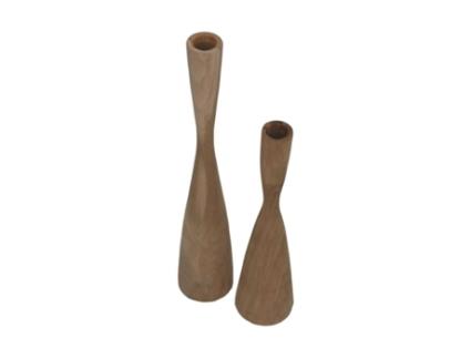 2 Suportes para velas em Teca ø8 x 32/ø8 x 42 HSM COLLECTION