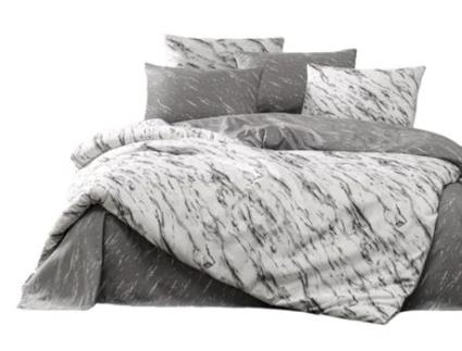 Conjunto de cama TRAVERTIN 240 x 220 cm - Cinza M'DECO