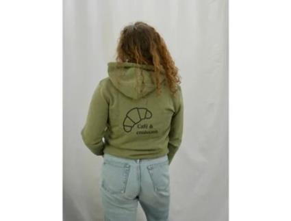 Casaco Unissexo LES PETITS BASICS Capuz Café Croissant Algodão Orgânico Castanho (L)