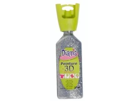 Pintura 3D Multisuperficie de 74 Ml Plateado Con Brillo DIAM'S
