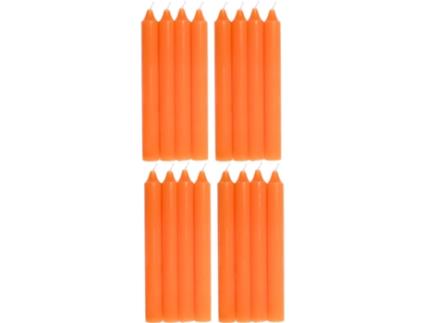 COM-FORT HOUSE- Vela de Mesa Laranja Velas Decorativas Sem Perfume Velas para a Tua Casa COM-FORT HOUSE