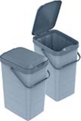 Balde do lixo WALBIN 14L 21.6X27.6X43CM CINZA