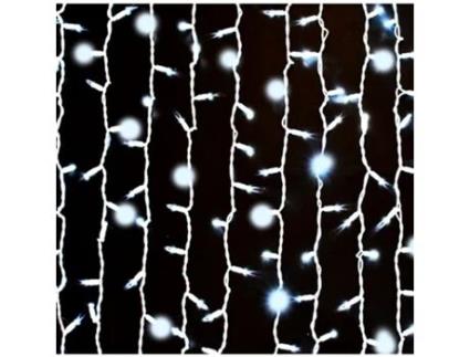 Cortina 400 Luzes Led com Flashes Brancos Frios Internos e Externos