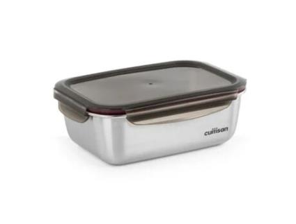 Recipiente seguro para micro-ondas retangular de aço inoxidável de 2,8L CUITISAN