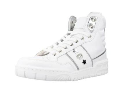 Sapatos de Mulher CHIARA FERRAGNI Sne High Leath Tecido Branco (38)