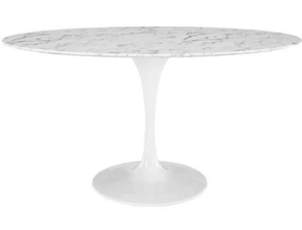 Mesa de Jantar Oval com Tampo em Mármore Tulip IBERA HOME