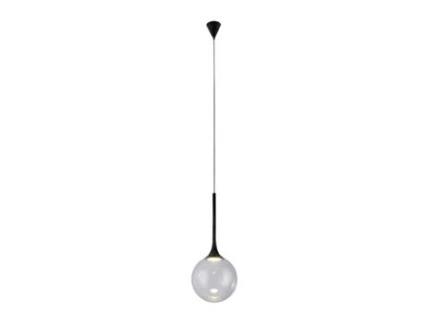 Lâmpada de Suspensão Ballare In Metal Vidro Preto 20X20X150 Cm EPIKASA