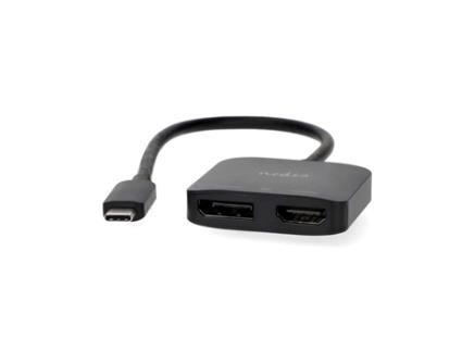 Usb-C Adapter Usb 3.2 Gen 1 Usb-C Male Displayport Female / Hdmi Output 8K@30Hz 0.20 M Round Nickel Plated Black Box NEDIS