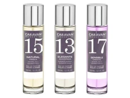3X CARAVAN Perfume de Homem Nº17 Nº15 Nº13 150Ml