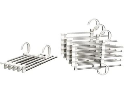 Pack de 5 Cabides de Calças em Aço Inox COM-FORT HOUSE