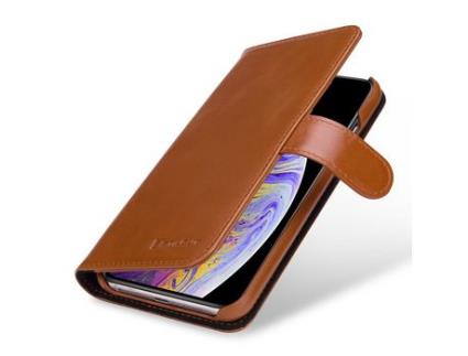 Capa Fólio para iPhone XS Max STILGUT Pele