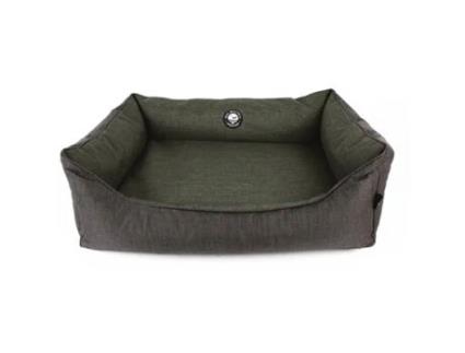 Cama para Cão e Gato em formato de cesto MARTIN SELLIER Anthracite & Kaki 55 x L. 40 x A. 23