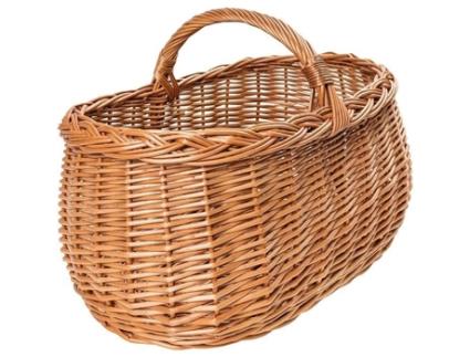 Cesto de Vime Creative Home 45X32X34Cm Castanho Artesanal Adulto Crehom Creative Home