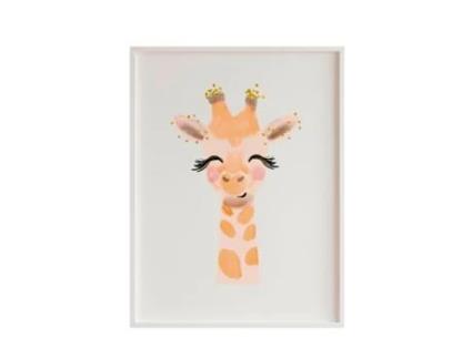 Pintura CROCHETTS Multicolor 33 X 43 X 2 Cm Girafa