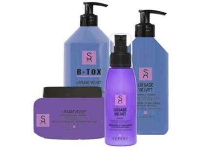 Conjunto Cuidado Suavizante Velvet - Shampoo 500ml - Máscara 500ml - B-Tox 1000ml - Leave-In 100ml SACHA CARE