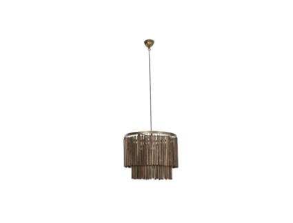 Candeeiro de teto HOME ESPRIT Castanho Dourado Madeira Metal Madeira de mangueira 50 W 60 x 60 x 48 cm