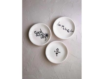 Pratinho com Mensagem Inglês CERAMOR CERÂMICA