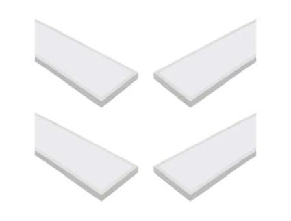 4X Painel Led Retroiluminado para Surface 120X30 Cm Alimentação 60W 5000Lm Branco Neutro 4200K Quadro Branco Driver Incluído JANDEI