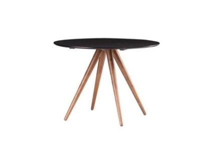 Mesa de jantar redonda em nogueira e preto design D106 WALFORD MILIBOO