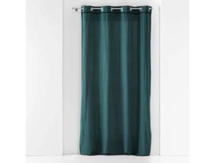 Cortina de Algodão Lavado Liso Petróleo 135 X 240 Cm DOUCEUR D'INTERIEUR